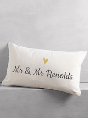 Personalised Heart Couple Cushion - Image 2 of 4