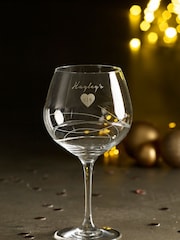 Personalised Diamanté Look Gin Glass by Loveabode - Image 1 of 3