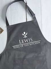 Loveabode Grey Personalised King Of The Kitchen Apron - Image 2 of 4