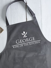 Loveabode Grey Personalised King Of The Kitchen Apron - Image 3 of 4