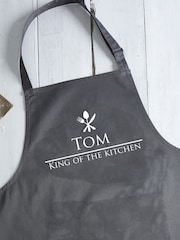 Loveabode Grey Personalised King Of The Kitchen Apron - Image 4 of 4