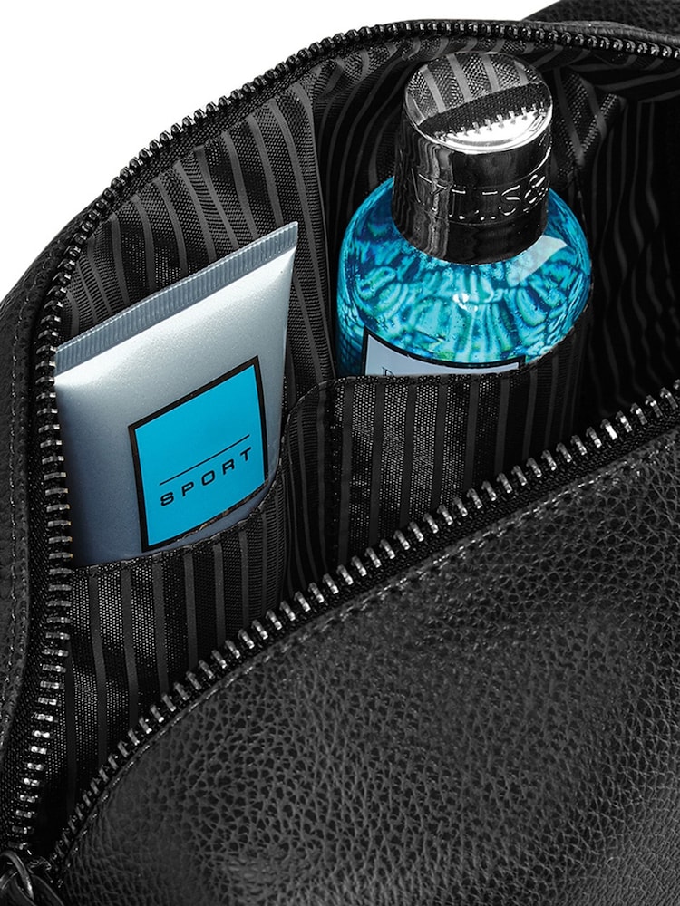 Personalised Name & Initiall Mens Black Washbag - Image 2 of 3