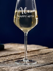 Personalised Birthday Wine Glass by Loveabode - Image 1 of 2