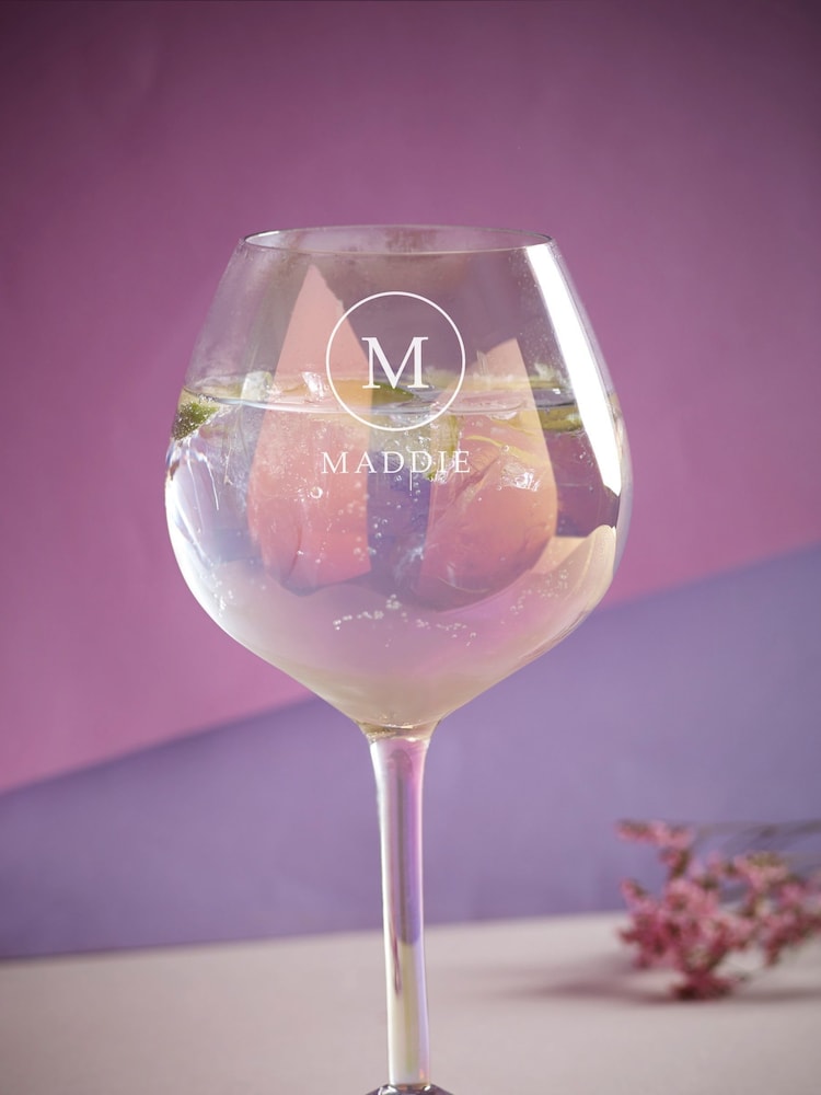 Loveabode Natural Personalised Iridescent Gin Glass - Image 1 of 4
