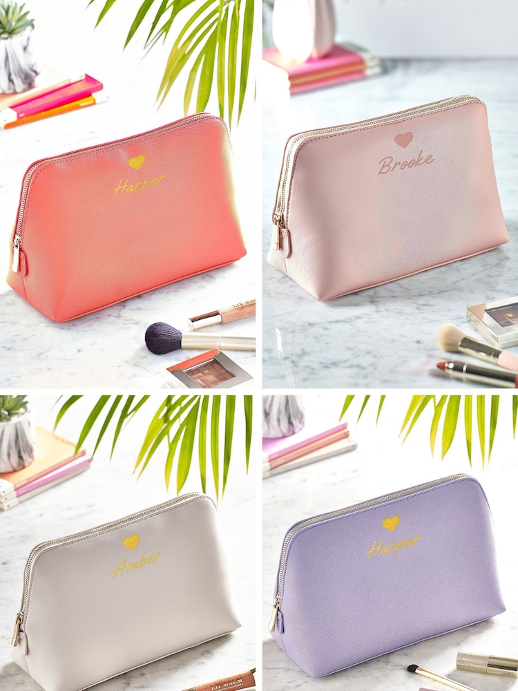 Personalised Large Heart Boutique Make-Up Bag - Image 2 of 5