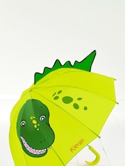 Loveabode Personalised Dinosaur Print Brown Umbrella - Image 3 of 4