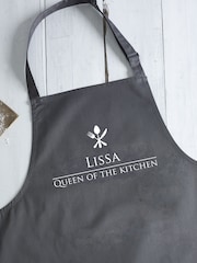 Loveabode Grey Personalised Queen Of The Kitchen Apron - Image 1 of 4