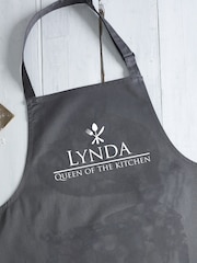Loveabode Grey Personalised Queen Of The Kitchen Apron - Image 2 of 4