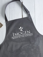 Loveabode Grey Personalised Queen Of The Kitchen Apron - Image 4 of 4