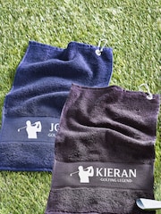 Loveabode Natural Personalised 100% Cotton Golf Towel - Image 1 of 5