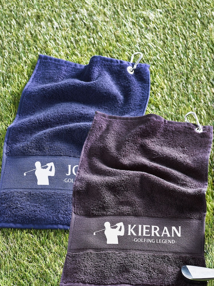 Loveabode Natural Personalised 100% Cotton Golf Towel - Image 1 of 5