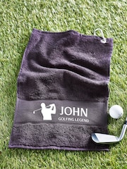 Loveabode Natural Personalised 100% Cotton Golf Towel - Image 2 of 5