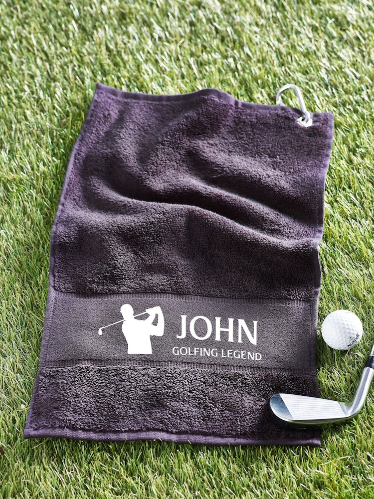 Loveabode Natural Personalised 100% Cotton Golf Towel - Image 2 of 5