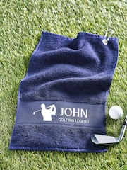 Loveabode Natural Personalised 100% Cotton Golf Towel - Image 3 of 5