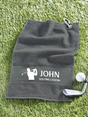 Loveabode Natural Personalised 100% Cotton Golf Towel - Image 4 of 5