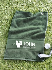 Loveabode Natural Personalised 100% Cotton Golf Towel - Image 5 of 5