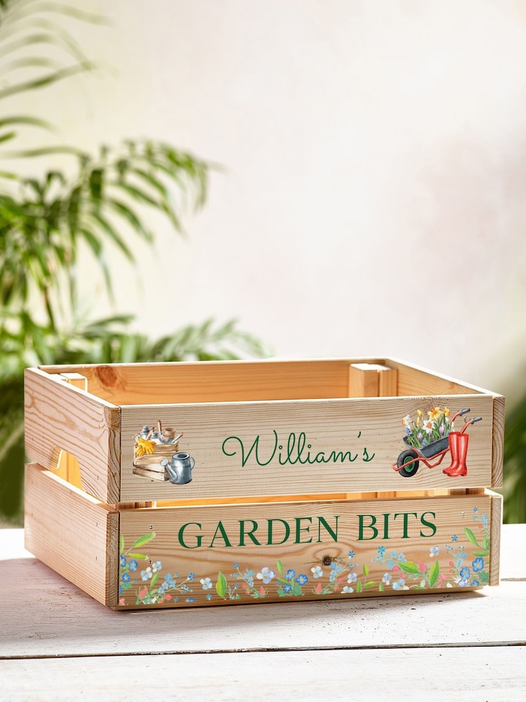 Loveabode Natural Personalised Garden Crate Box - Image 2 of 2