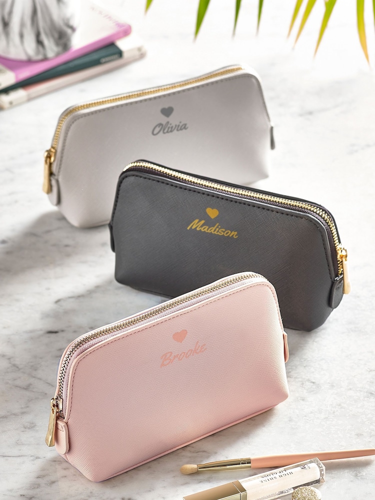 Personalised Heart & Name Small Make-Up Bag - Image 1 of 5
