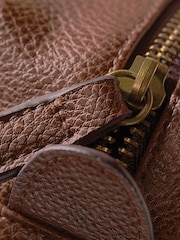 Loveabode Personalised Faux Leather Brown Wash Bag - Image 3 of 3