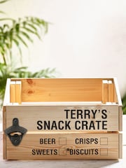 Loveabode Natural Personalised Beer and Snack Crate Box - Image 4 of 4