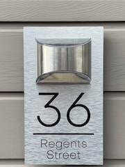 Loveabode Grey Personalised Solar House Sign - Image 1 of 1