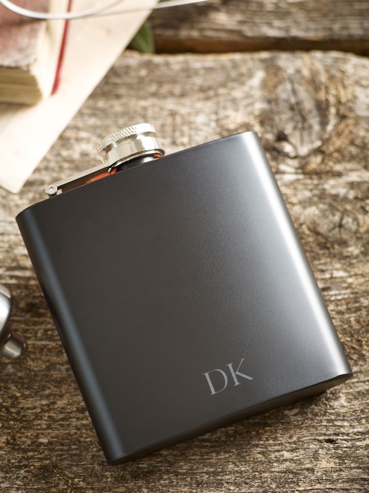 Loveabode Personalised Black Hip Flask - Image 2 of 4