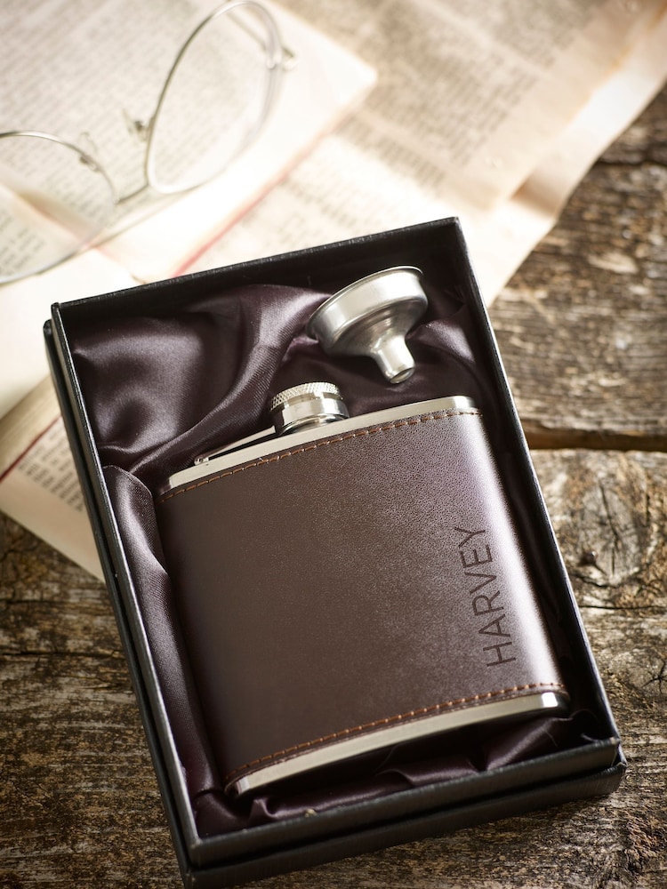 Loveabode Personalised PU Hip Flask - Image 1 of 4