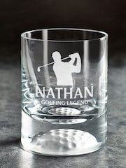 Personalised Golf Glass (Silhouette) Design by Loveabode - Image 1 of 4