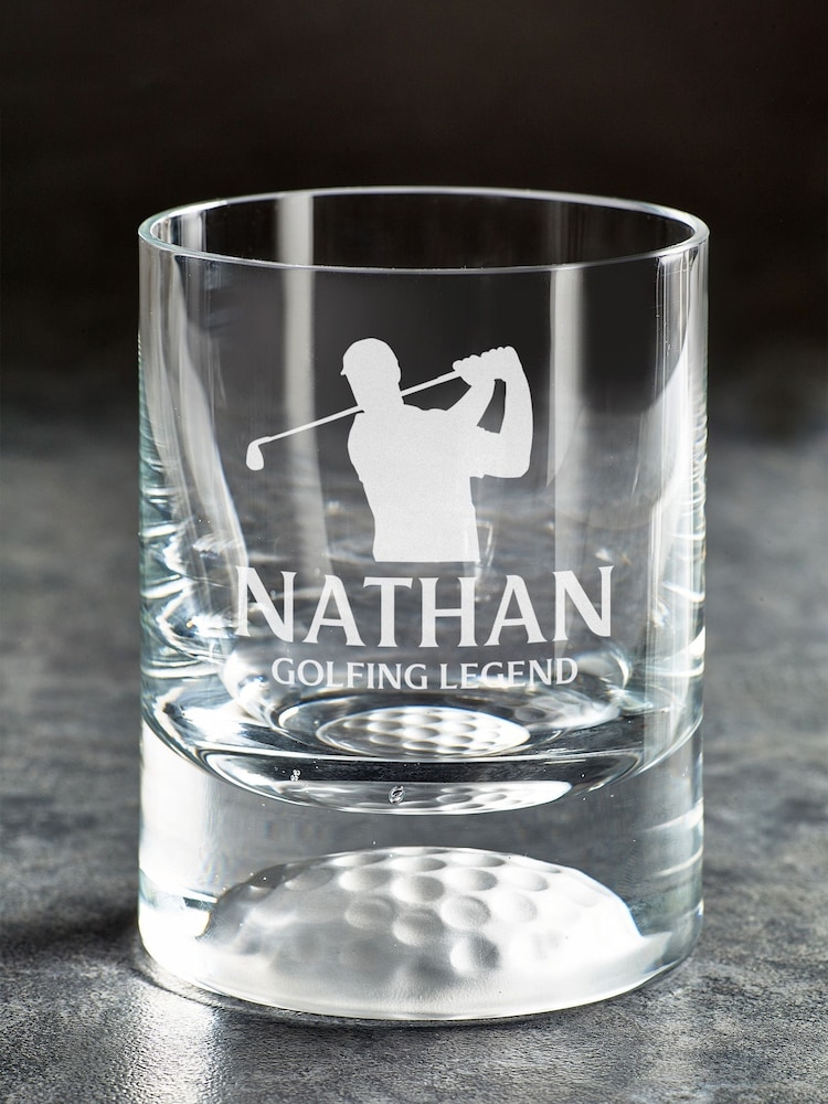 Personalised Golf Glass (Silhouette) Design by Loveabode - Image 1 of 4