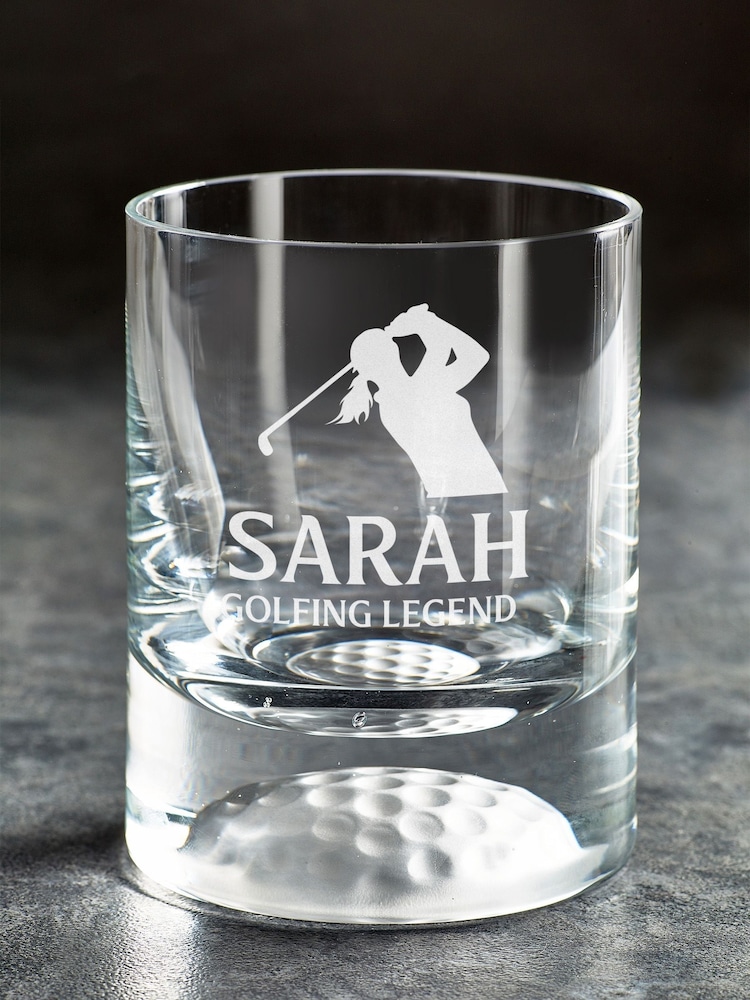 Personalised Golf Glass (Silhouette) Design by Loveabode - Image 2 of 4