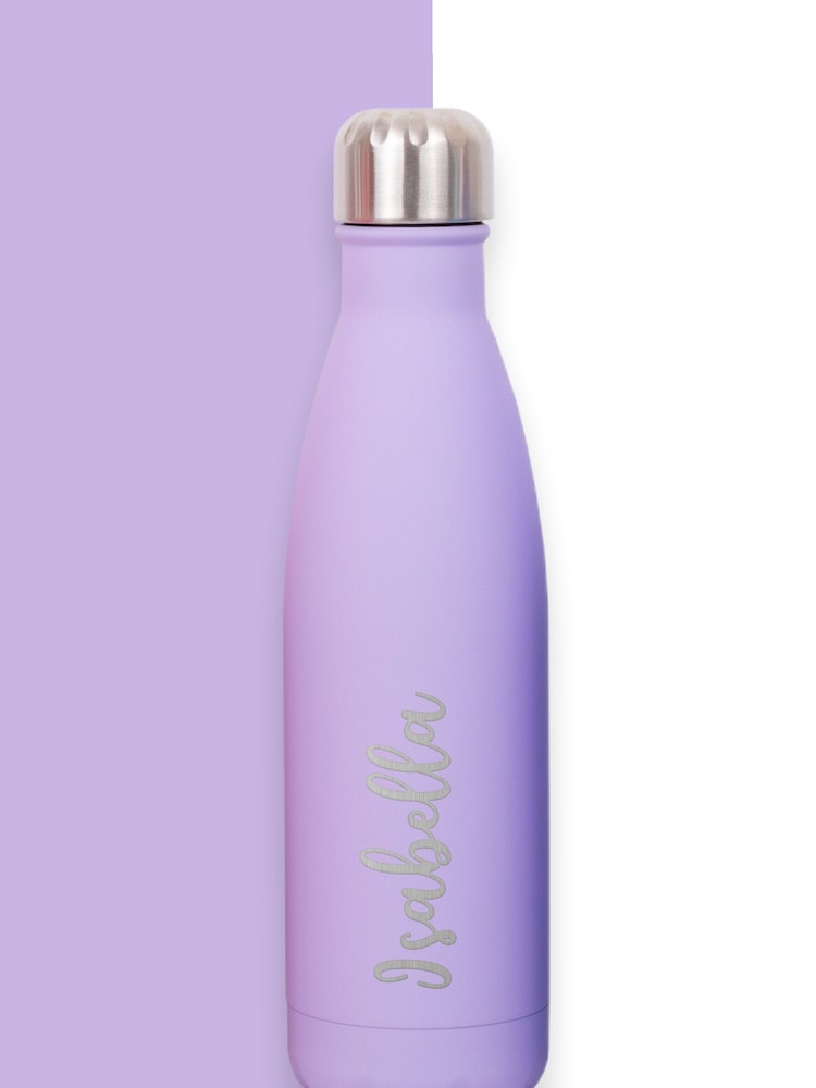 Loveabode Purple Personalised Pastel Water Bottle - Image 2 of 5