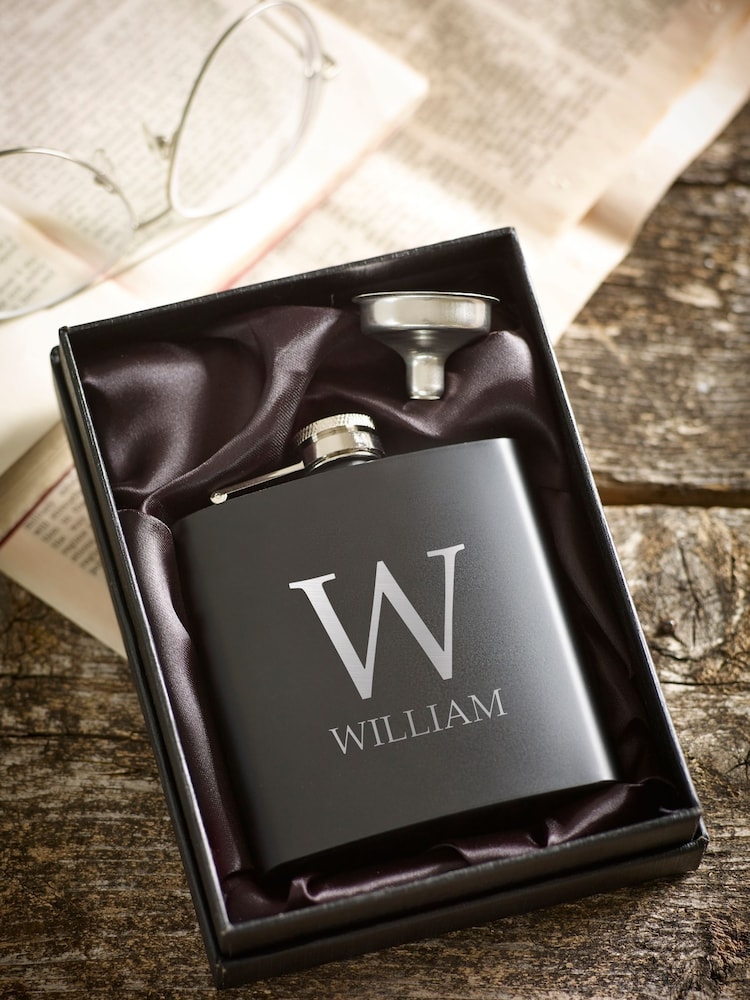 Loveabode Personalised Initial And Name Hip Flask - Image 1 of 4 Loveabode Personalised Initial And Name Hip Flask - Image 1 of 4
