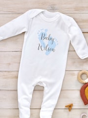 Little Years Baby Personalised Feet White Sleepsuit - Image 3 of 3
