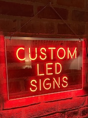 Loveabode Natural Personalised LED Light Up Iluminated Sign - Image 1 of 5