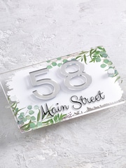 Loveabode Personalised Leaf Print 3D Mirror Acrylic Number White House Sign - Image 4 of 4