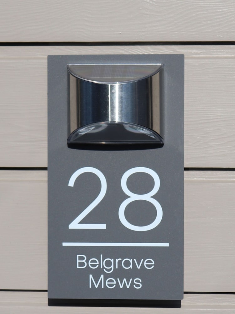 Loveabode Grey Personalised Solar House Sign LED Illuminated Contemporary Door Number Plaque - Image 1 of 3