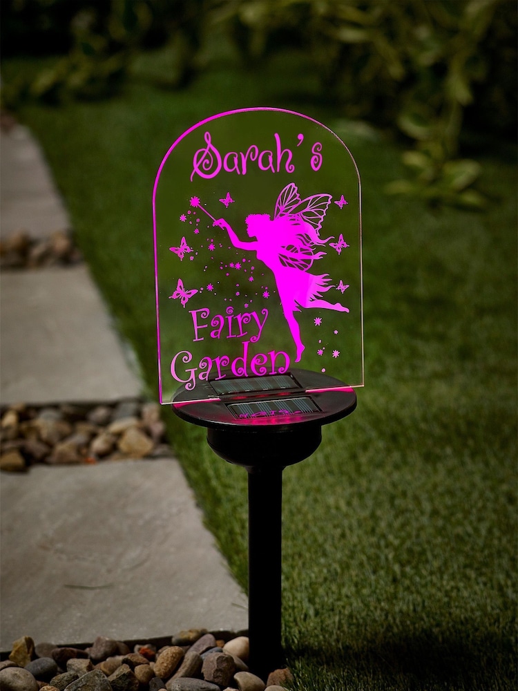 Personalised Solar "Fairy" Garden Stake Sign by Loveabode - Image 1 of 2
