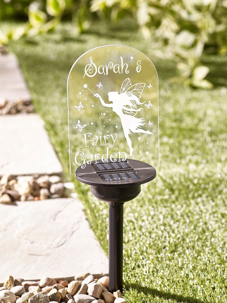 Personalised Solar "Fairy" Garden Stake Sign by Loveabode - Image 2 of 2