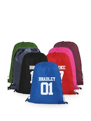 Loveabode Natural Personalised Surname And Number Sport Drawstring Bag - Image 1 of 4