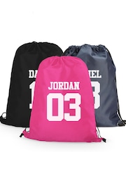 Loveabode Natural Personalised Surname And Number Sport Drawstring Bag - Image 2 of 4
