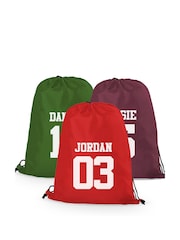 Loveabode Natural Personalised Surname And Number Sport Drawstring Bag - Image 3 of 4