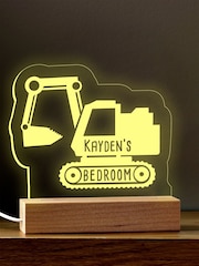 Personalised Digger LED Night Light by Little Years - Image 3 of 4