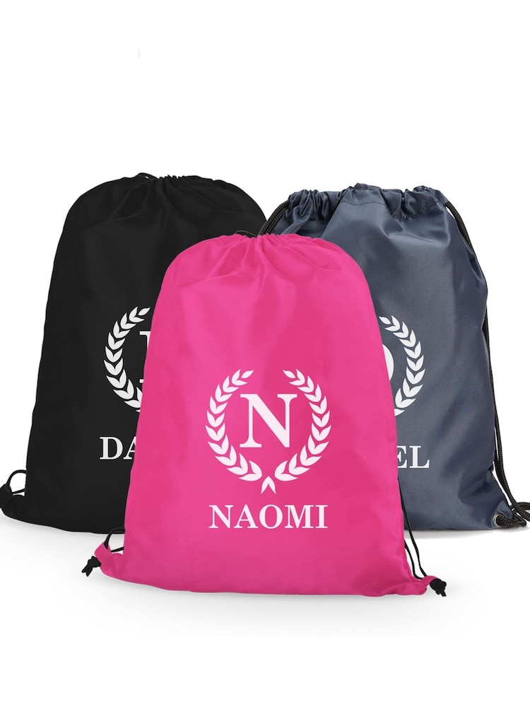 Personalised Initial Sport Drawstring Bag - Image 2 of 4