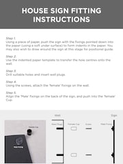 Loveabode Large Grey Personalised Modern Contemporary Rectangular Floating Acrylic House Sign - Image 4 of 4