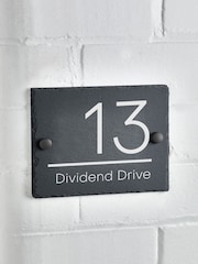 Personalised Rustic Slate House Sign by Loveabode - Image 1 of 4