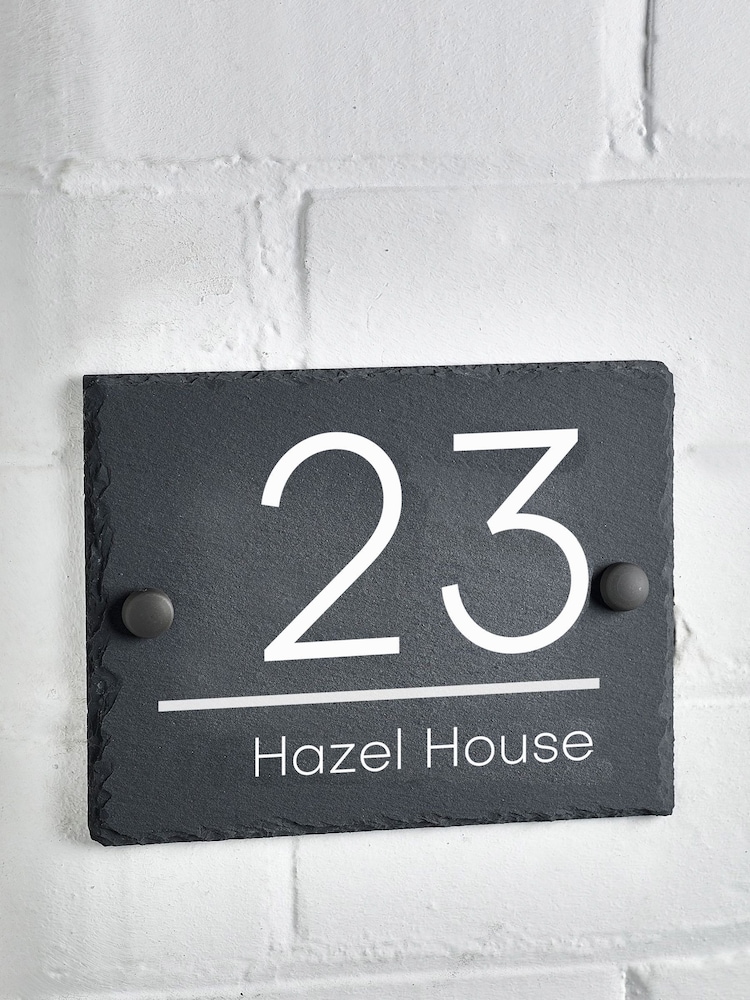 Personalised Rustic Slate House Sign by Loveabode - Image 2 of 4