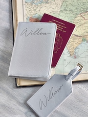 Loveabode Natural Personalised Passport Cover and Luggage Tag - Image 2 of 4