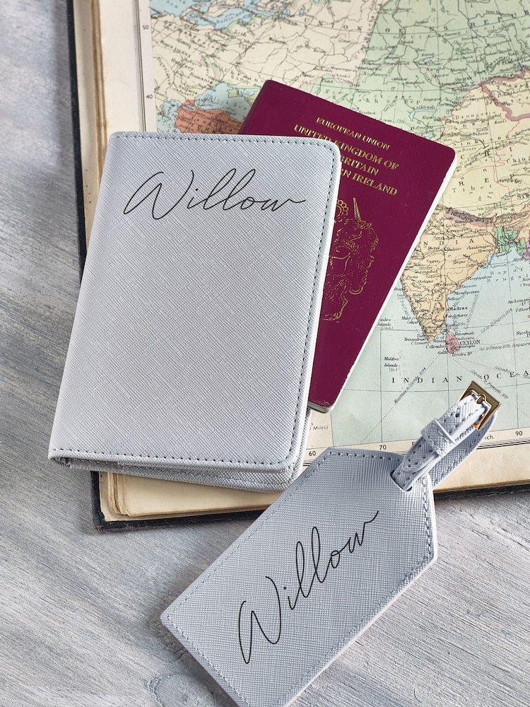 Loveabode Natural Personalised Passport Cover and Luggage Tag - Image 2 of 4