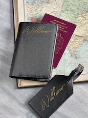Loveabode Natural Personalised Passport Cover and Luggage Tag - Image 3 of 4