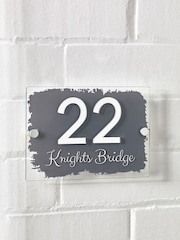 Loveabode Grey Personalised 3D Acrylic Mirror Number House Sign - Image 1 of 4